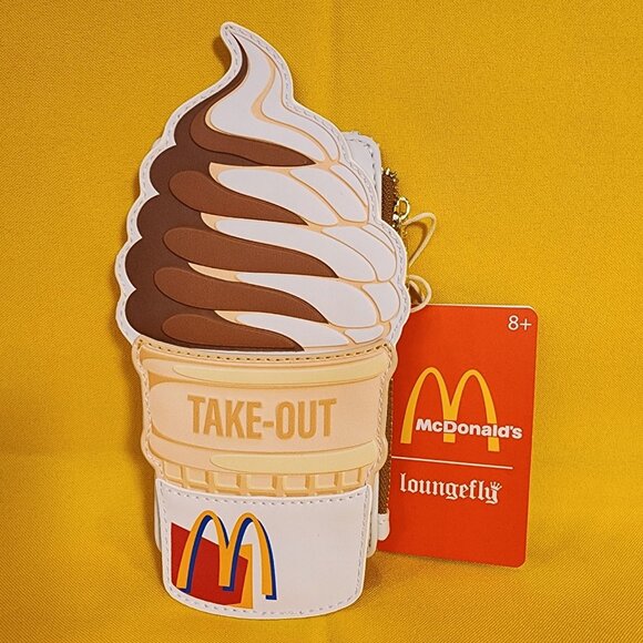 Loungefly McDonalds Soft Serve Ice Cream Cone Figural Cardholder Wallet NEW - Picture 2 of 5